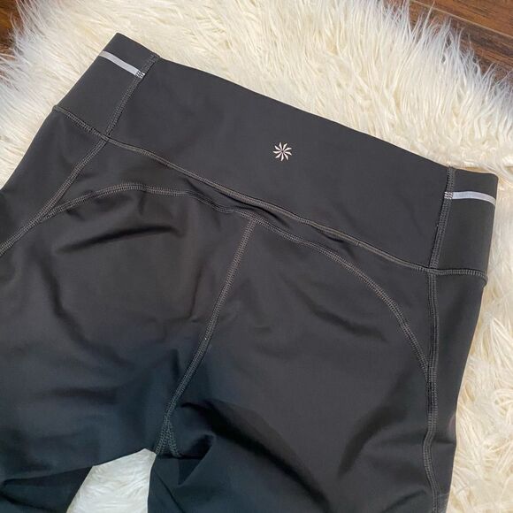 Athleta Sonic Reflective Capri Olive green leggings - Picture 5 of 8